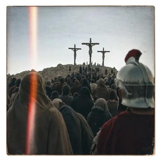 Crowd at Golgotha